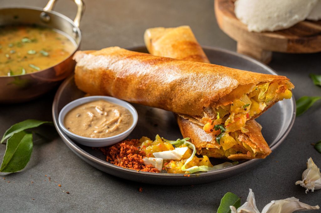 One plate of crispy and crunchy Madras dosa