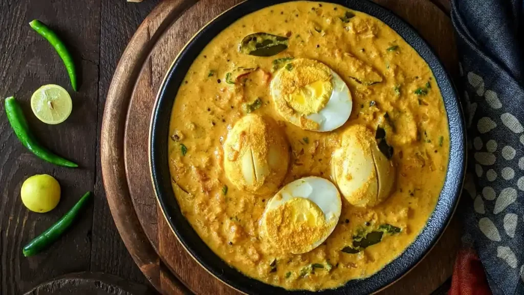 A plate of delicious egg chilli