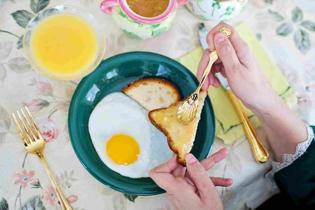 A plate of bullseye egg