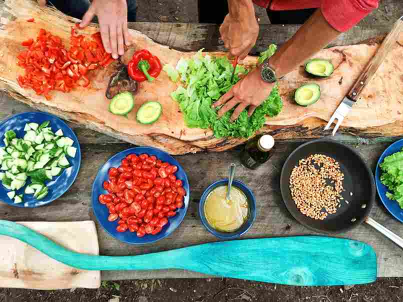 An array of healthy foods